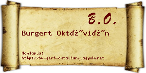 Burgert Oktávián névjegykártya